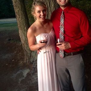 Blush pink bridesmaid dress